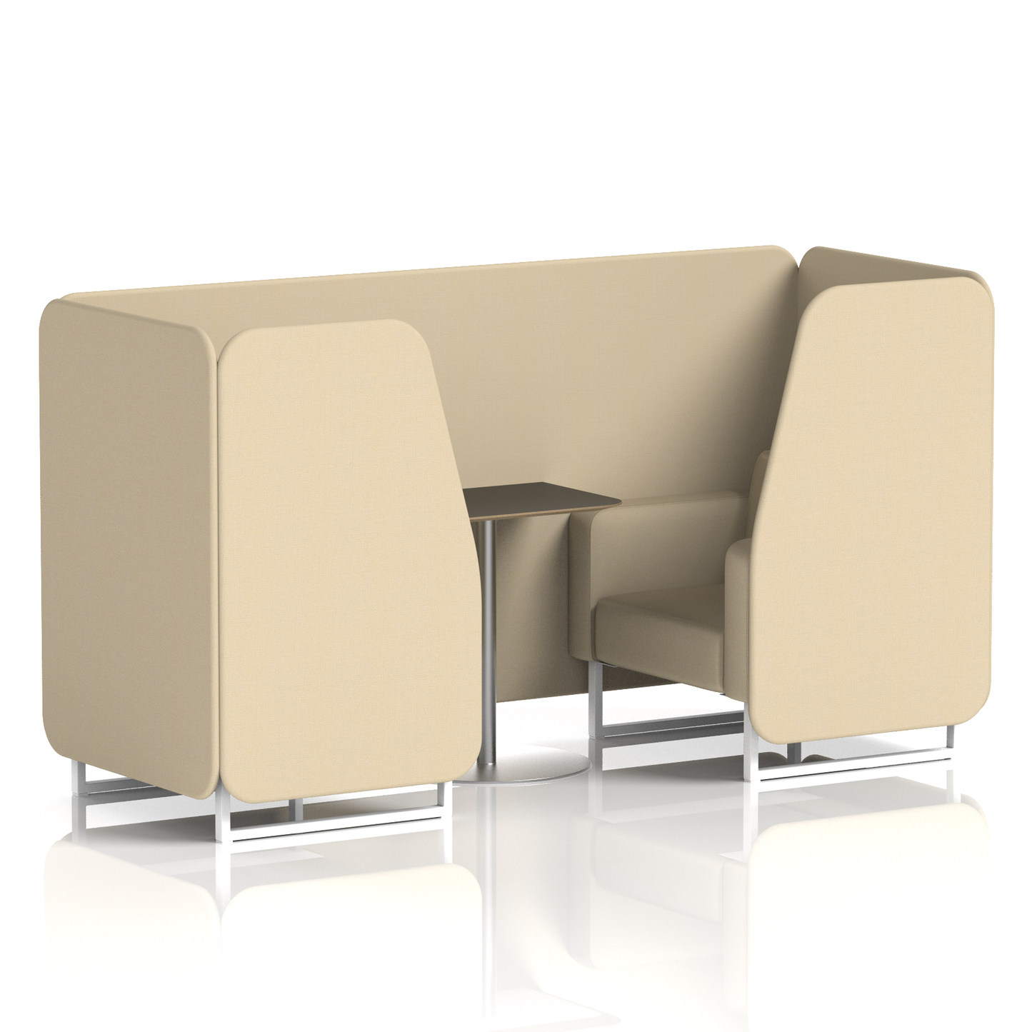 Brixworth Booth With Black Table In Single Tone
