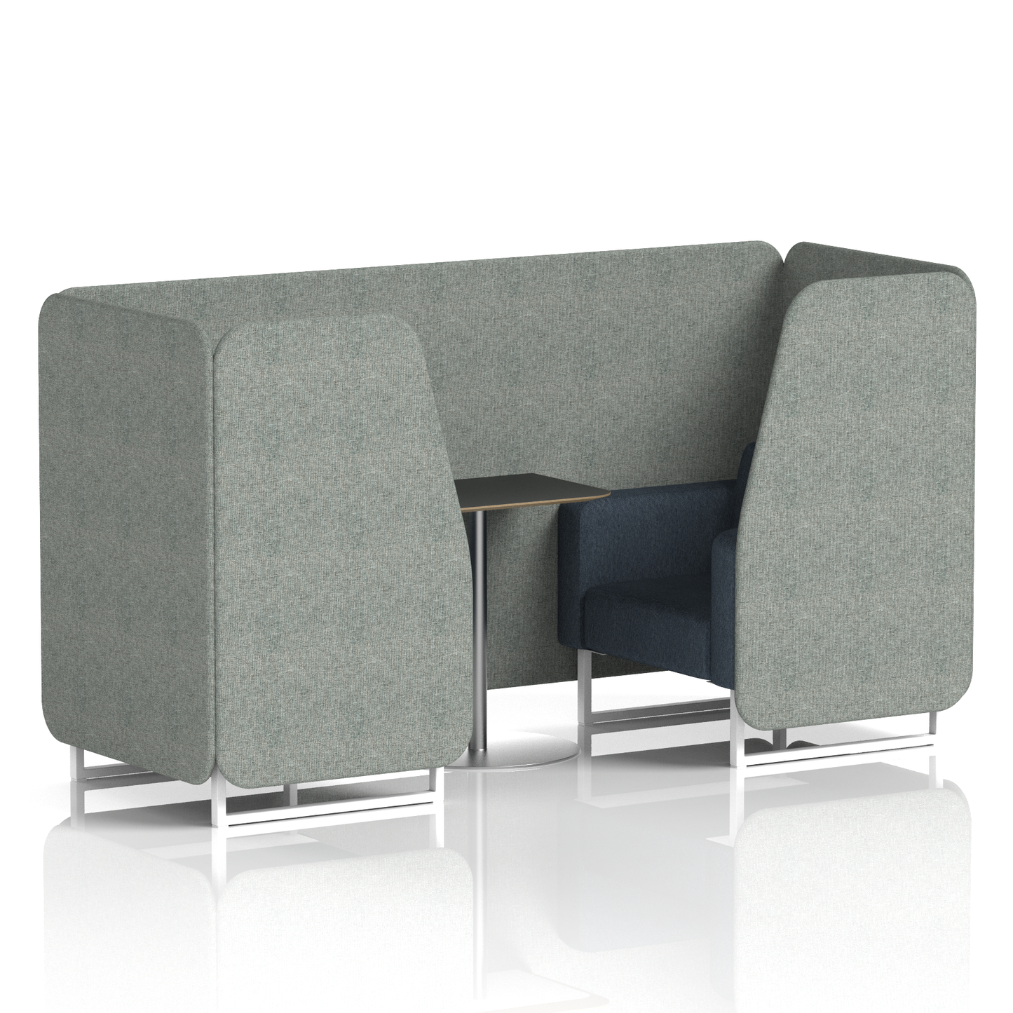 Brixworth Booth With Black Table In Two Tone