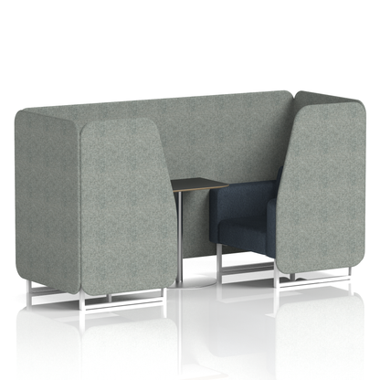 Brixworth Booth With Black Table In Two Tone