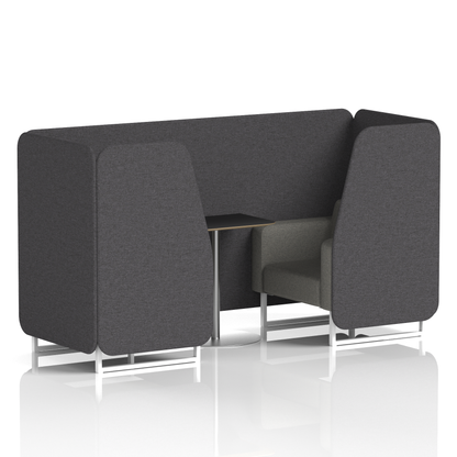 Brixworth Booth With Black Table In Two Tone
