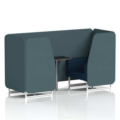 Brixworth Booth With Black Table In Two Tone