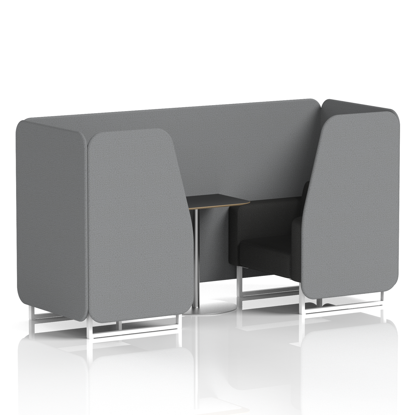 Brixworth Booth With Black Table In Two Tone