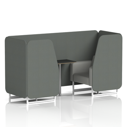 Brixworth Booth With Black Table In Two Tone