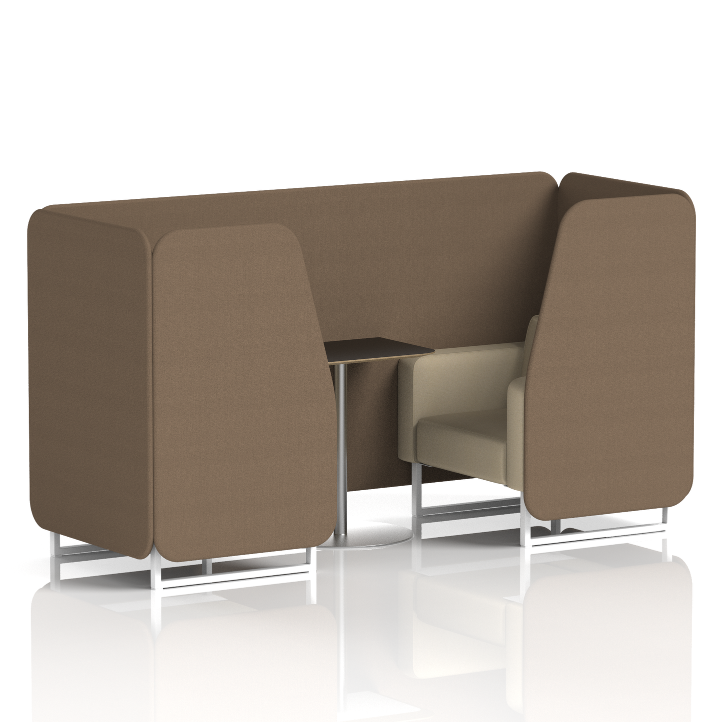 Brixworth Booth With Black Table In Two Tone