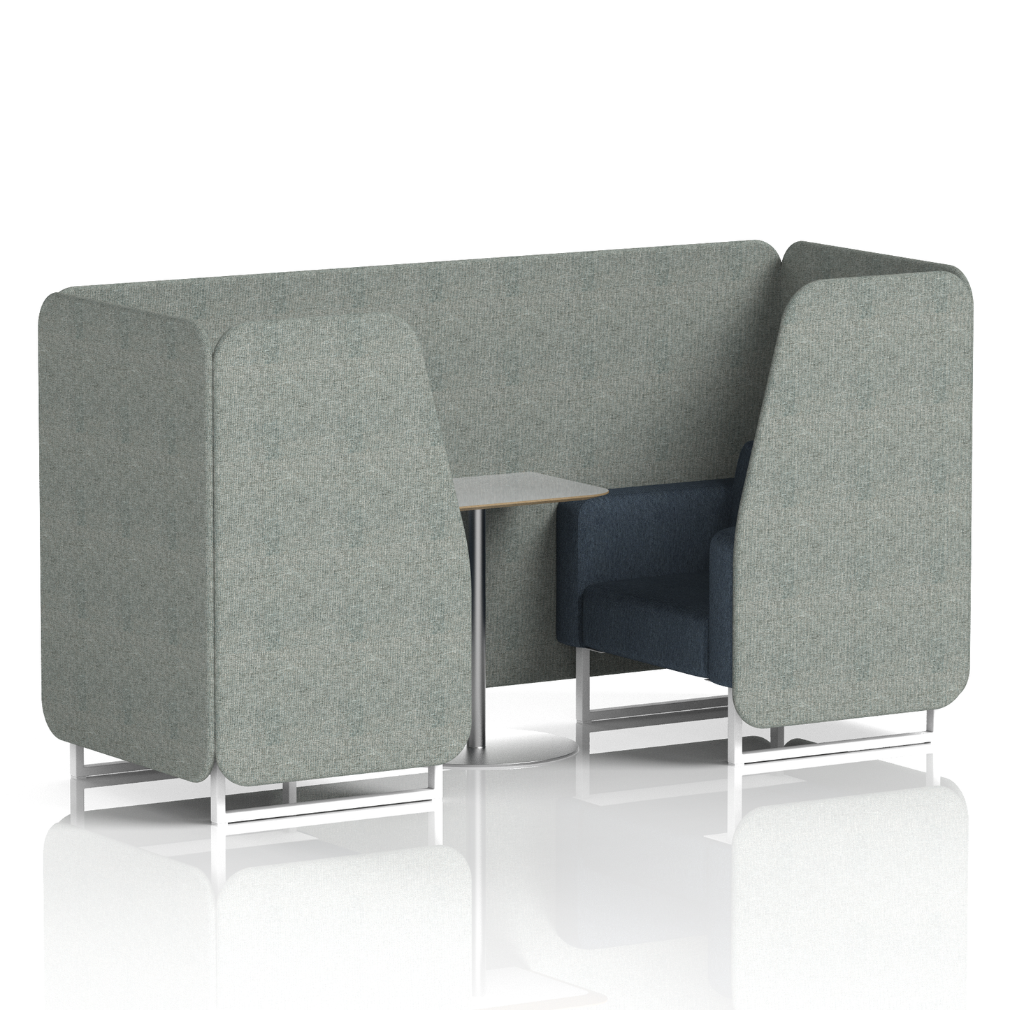 Brixworth Booth With Grey Table In Two Tone