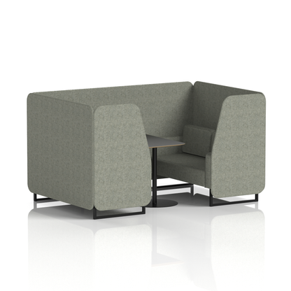 Brixworth Booth With Black Table In Single Tone