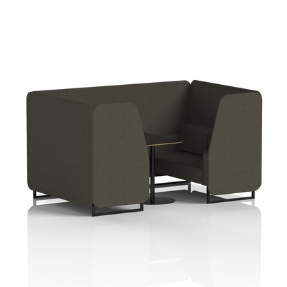 Brixworth Booth With Black Table In Single Tone