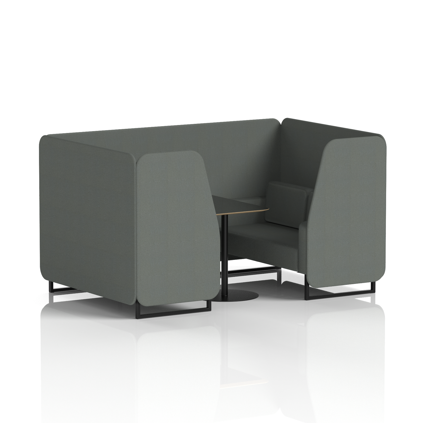 Brixworth Booth With Black Table In Single Tone