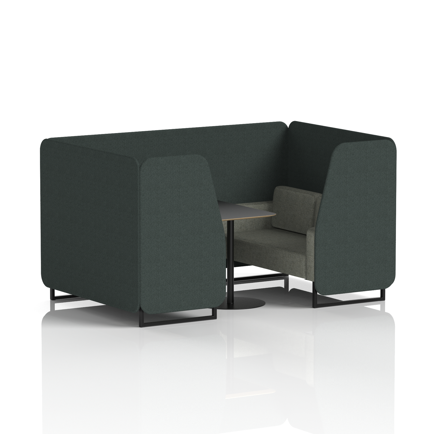 Brixworth Booth With Black Table In Two Tone