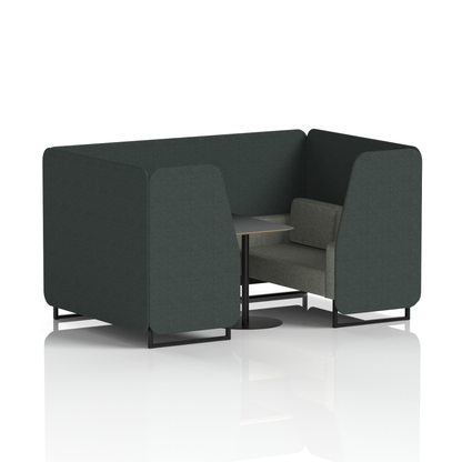 Brixworth Booth With Black Table In Two Tone