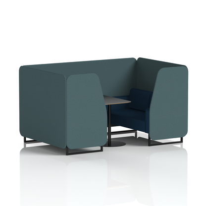 Brixworth Booth With Black Table In Two Tone