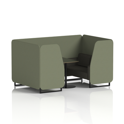 Brixworth Booth With Black Table In Two Tone