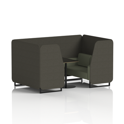 Brixworth Booth With Black Table In Two Tone