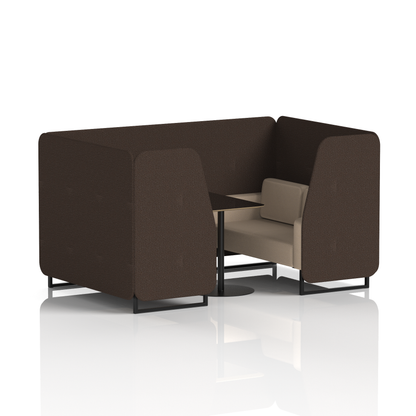 Brixworth Booth With Black Table In Two Tone