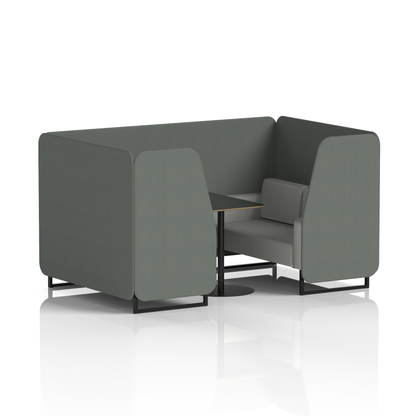 Brixworth Booth With Black Table In Two Tone