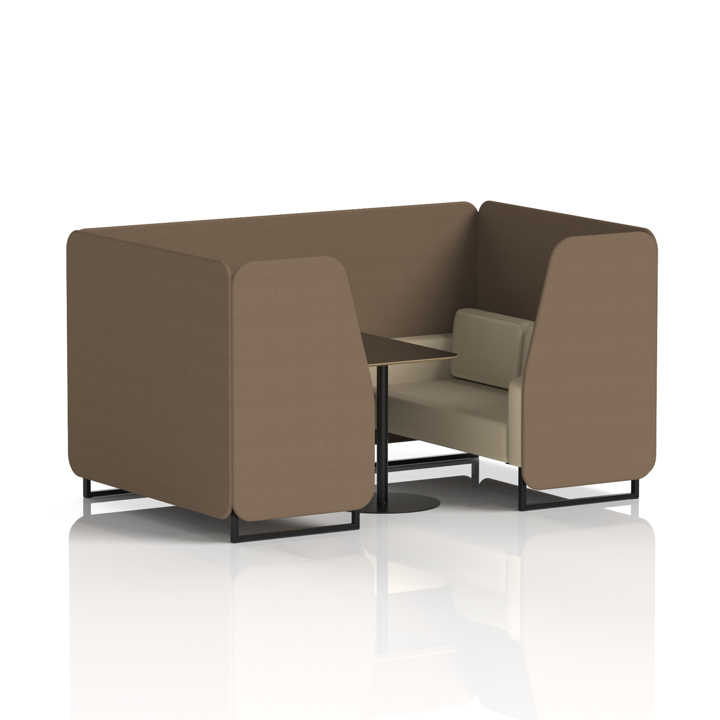 Brixworth Booth With Black Table In Two Tone