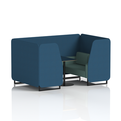 Brixworth Booth With Black Table In Two Tone