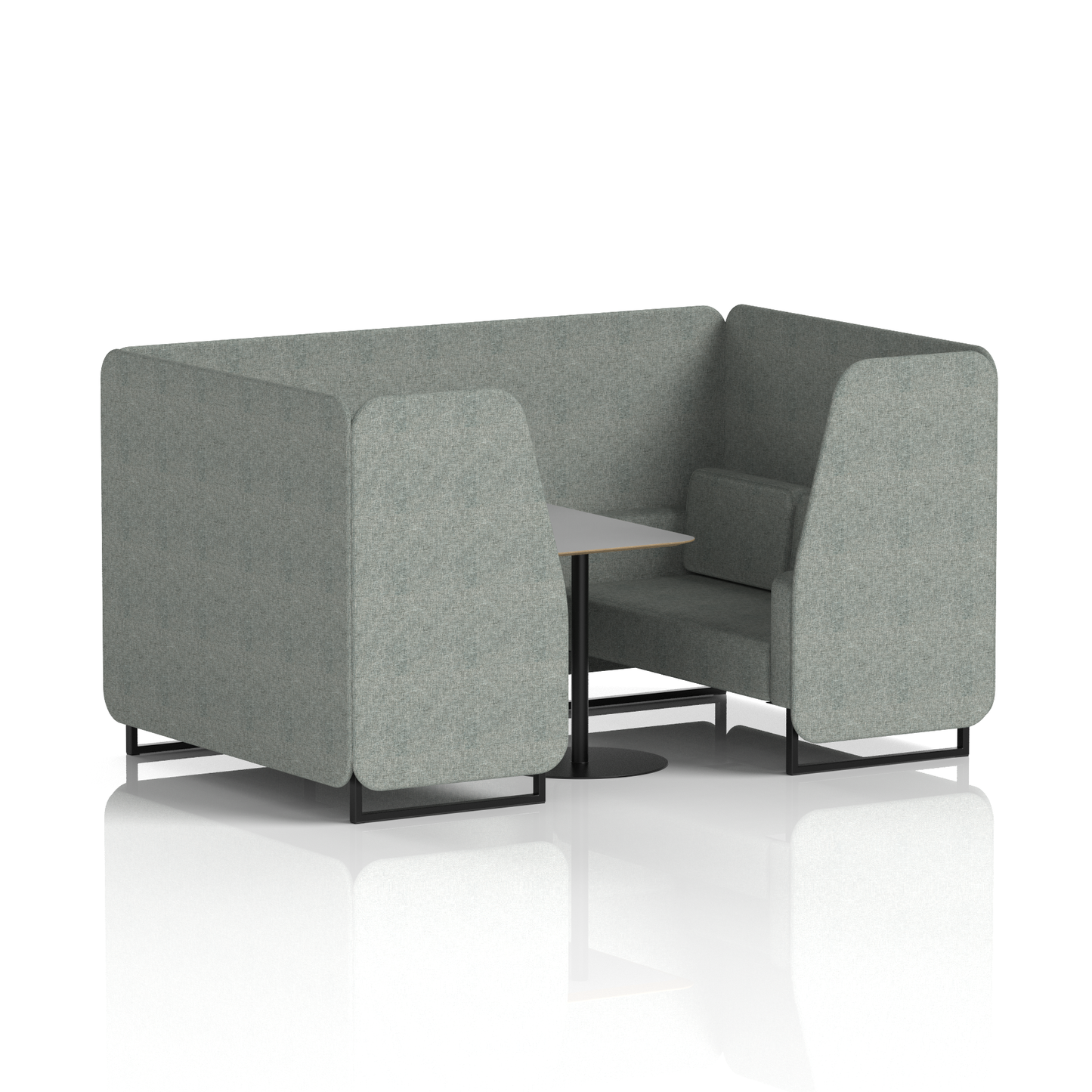Brixworth Booth With Grey Table In Single Tone