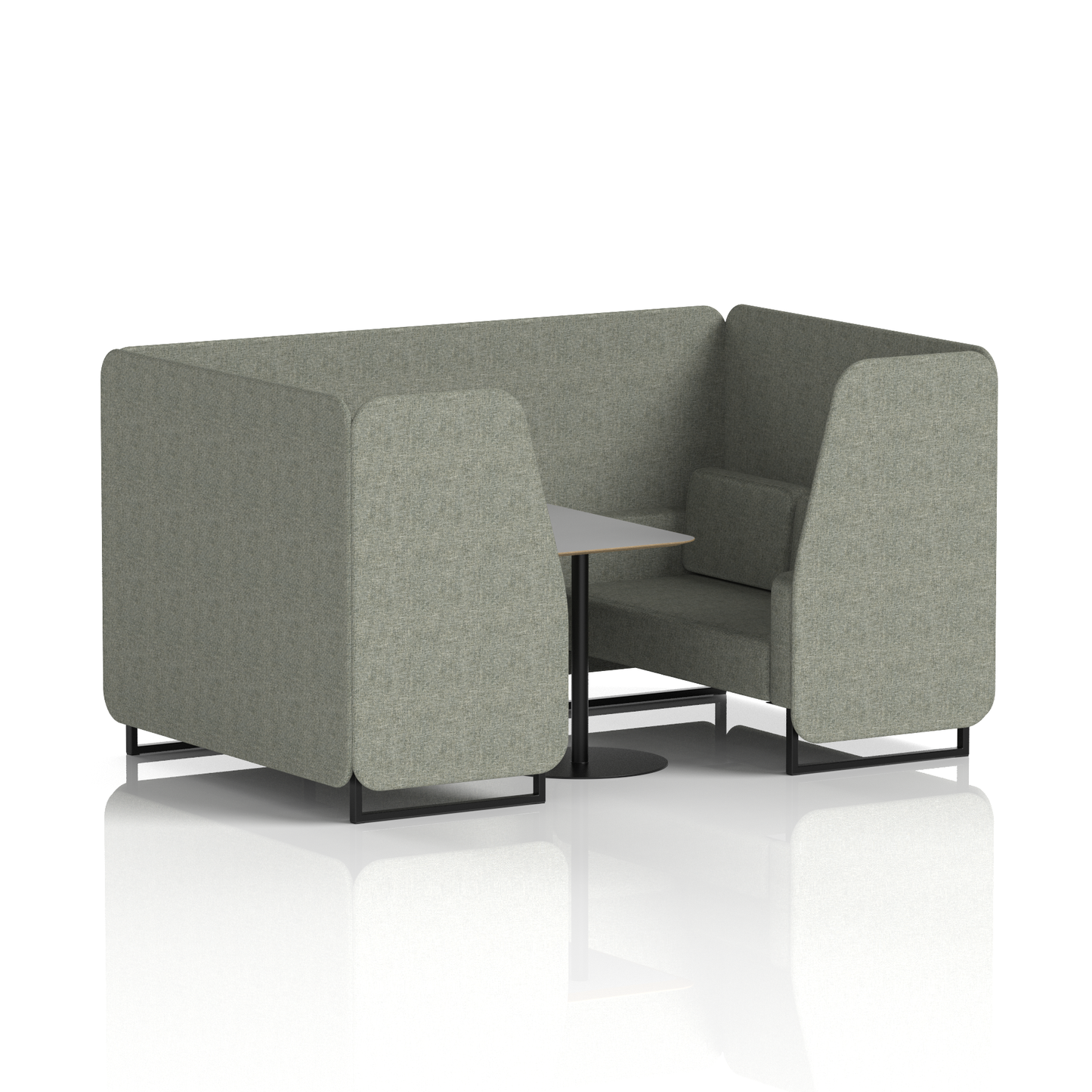 Brixworth Booth With Grey Table In Single Tone