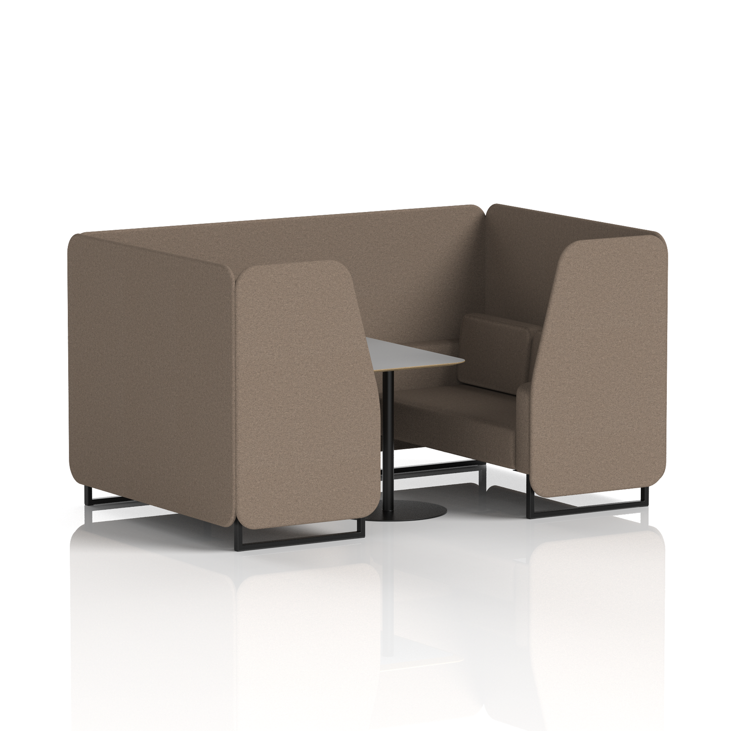 Brixworth Booth With Grey Table In Single Tone