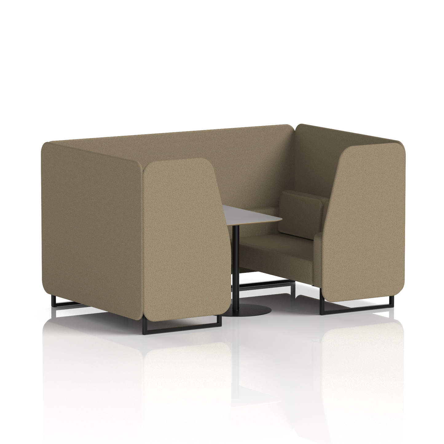 Brixworth Booth With Grey Table In Single Tone