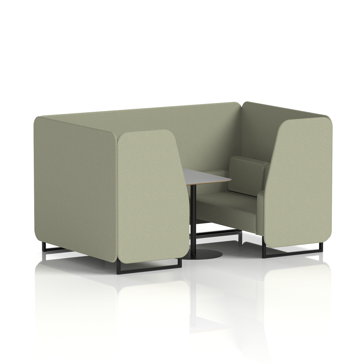 Brixworth Booth With Grey Table In Single Tone