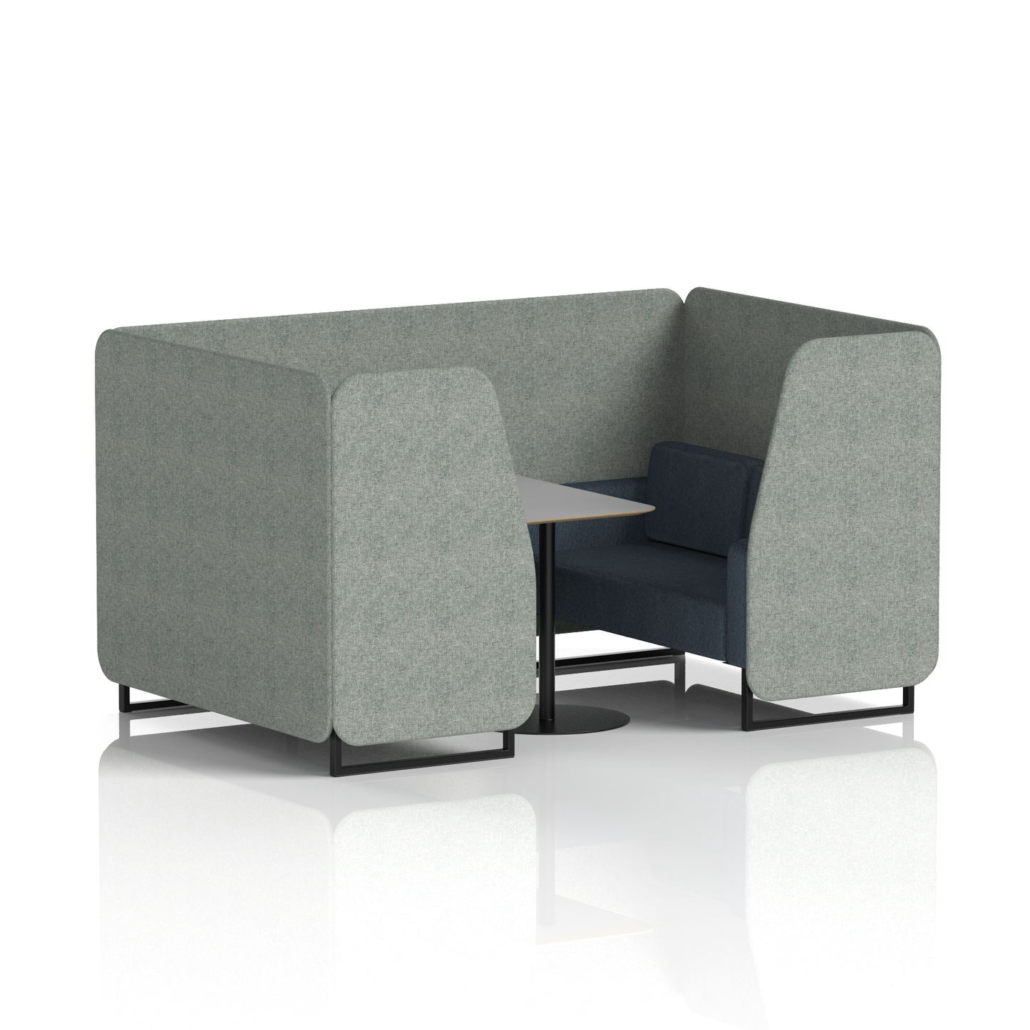 Brixworth Booth With Grey Table In Two Tone