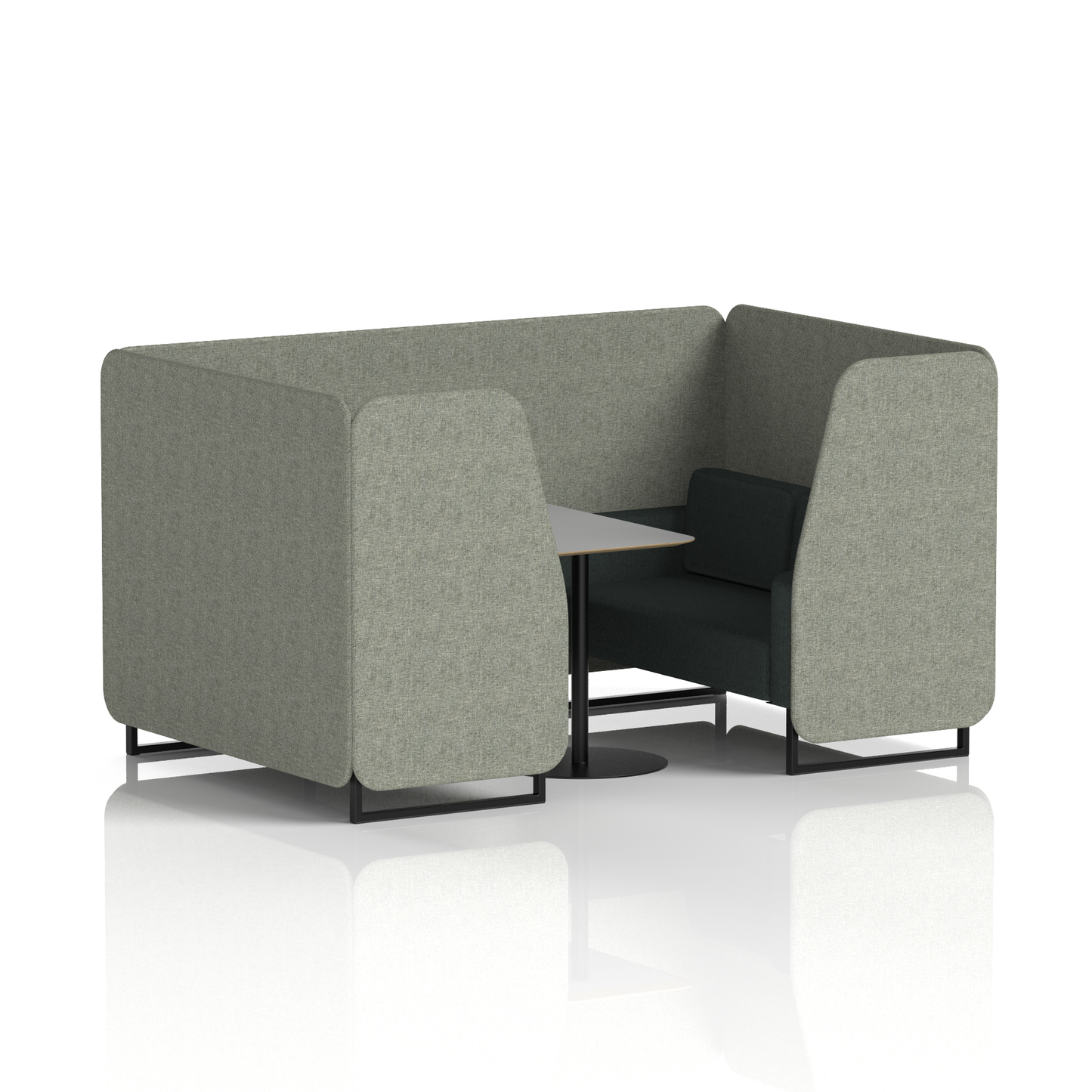 Brixworth Booth With Grey Table In Two Tone