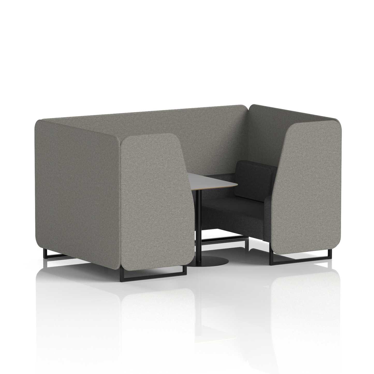 Brixworth Booth With Grey Table In Two Tone