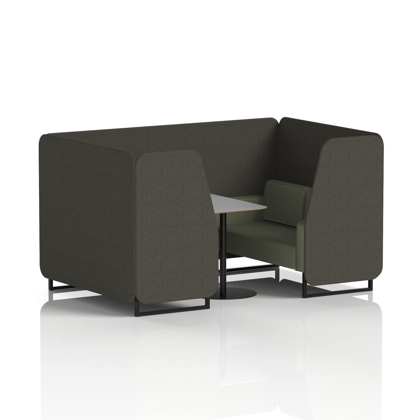 Brixworth Booth With Grey Table In Two Tone