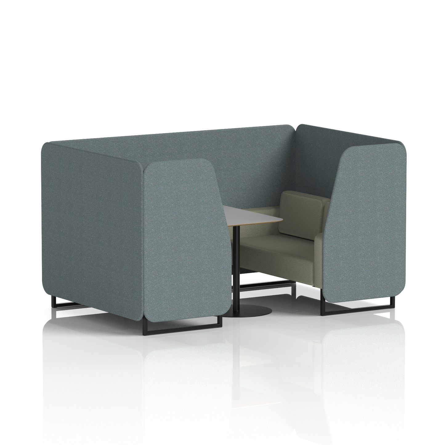 Brixworth Booth With Grey Table In Two Tone