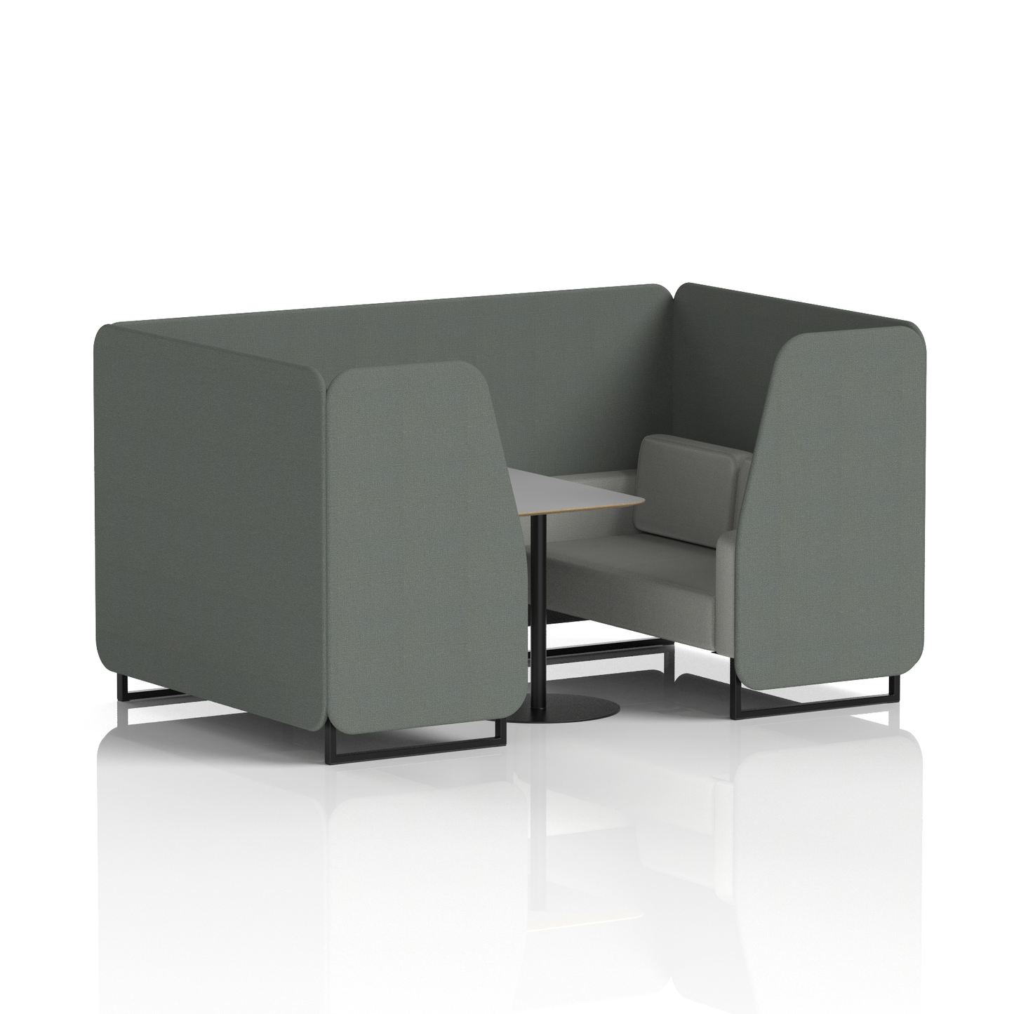 Brixworth Booth With Grey Table In Two Tone
