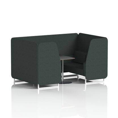 Brixworth Booth With Black Table In Single Tone