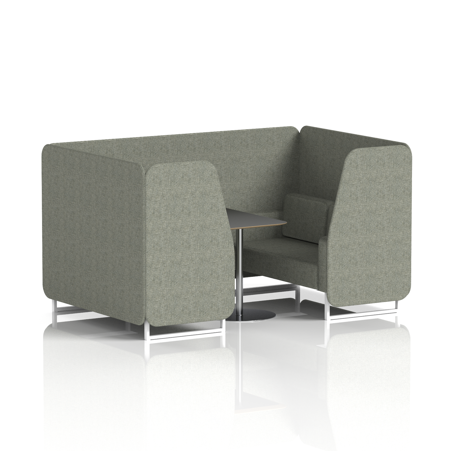 Brixworth Booth With Black Table In Single Tone