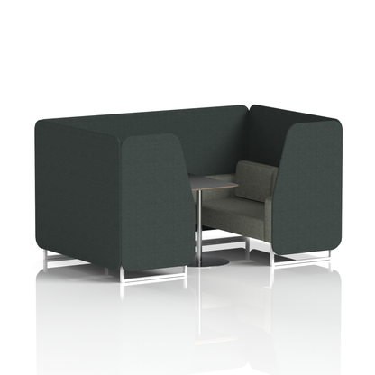 Brixworth Booth With Black Table In Two Tone