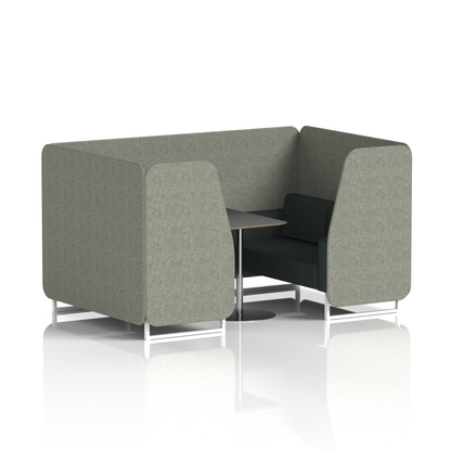 Brixworth Booth With Black Table In Two Tone