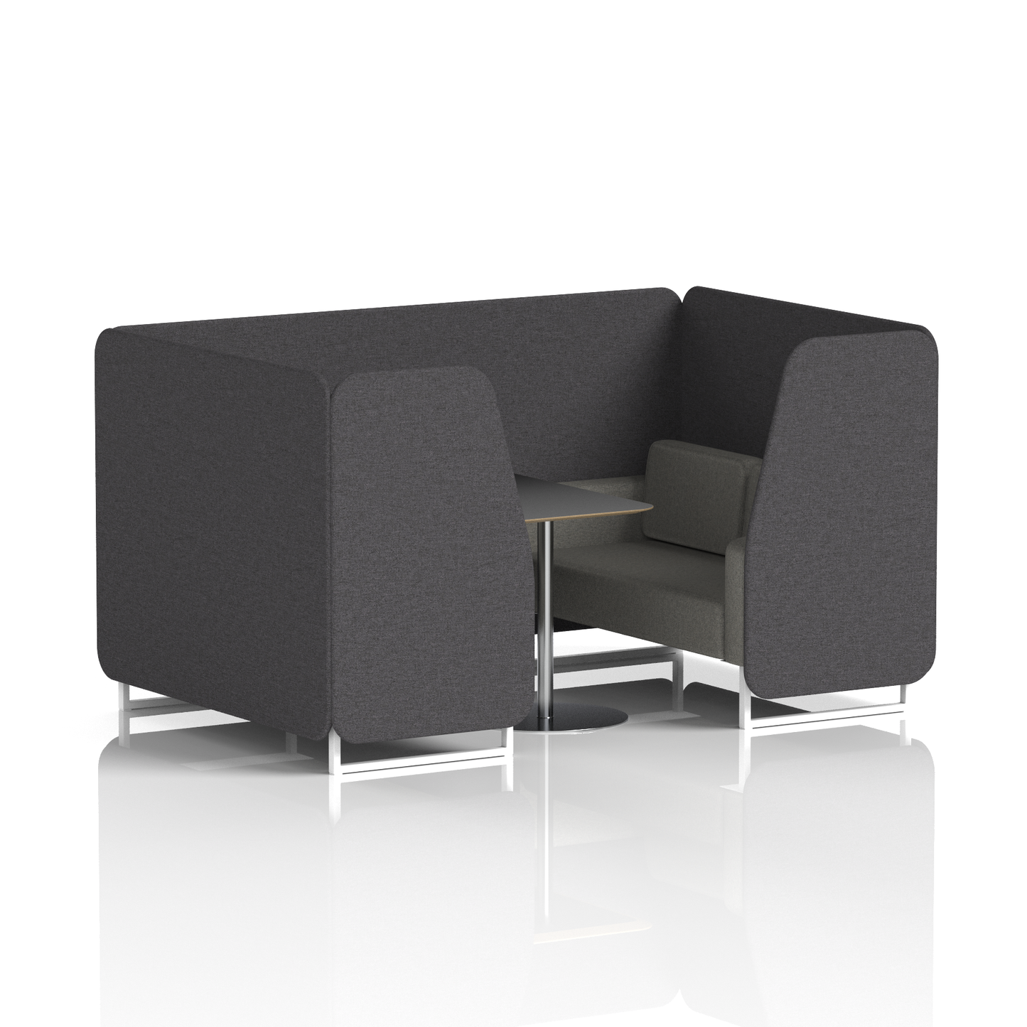 Brixworth Booth With Black Table In Two Tone