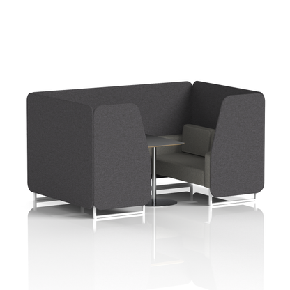 Brixworth Booth With Black Table In Two Tone