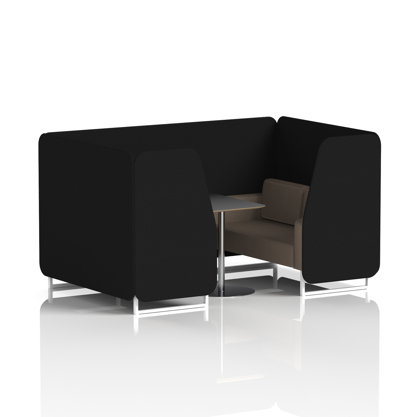 Brixworth Booth With Black Table In Two Tone