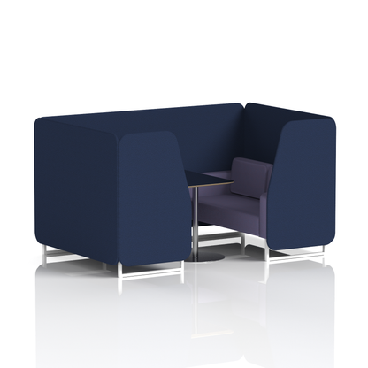Brixworth Booth With Black Table In Two Tone