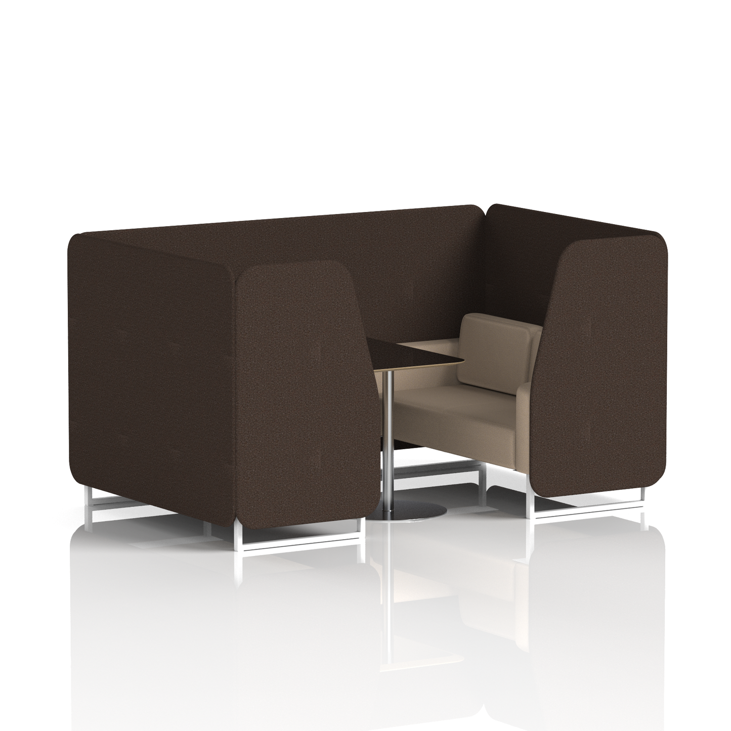 Brixworth Booth With Black Table In Two Tone