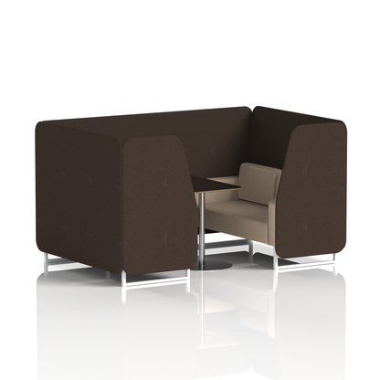 Brixworth Booth With Black Table In Two Tone