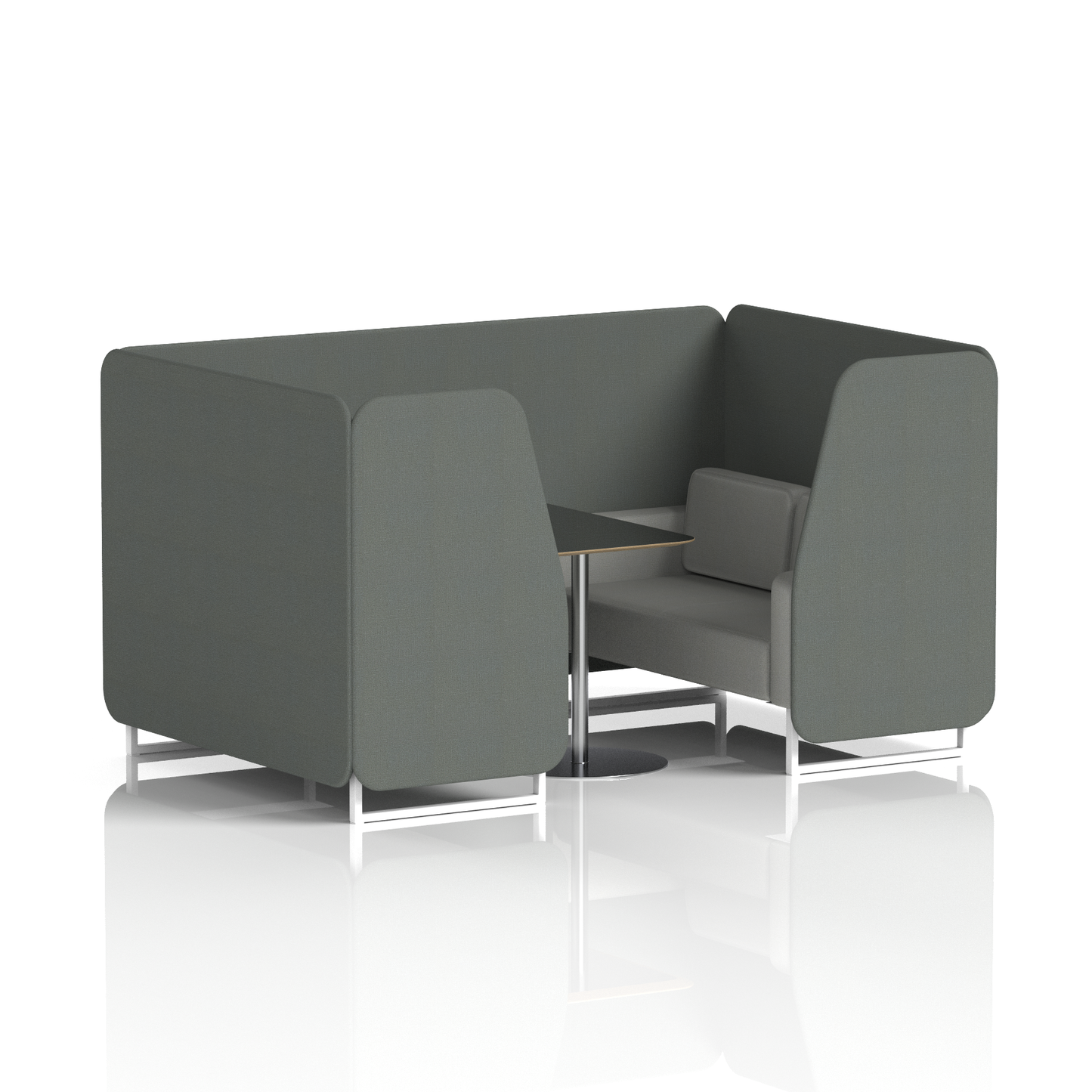 Brixworth Booth With Black Table In Two Tone