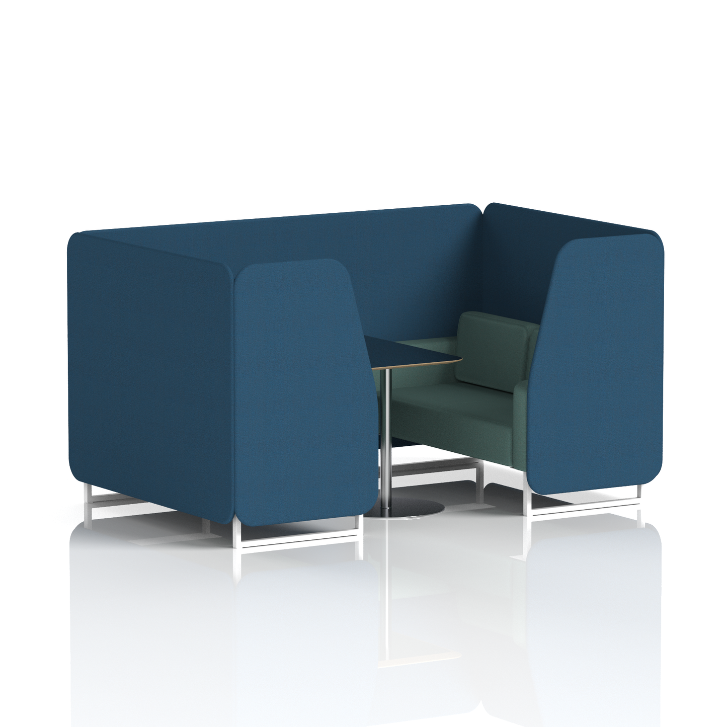 Brixworth Booth With Black Table In Two Tone