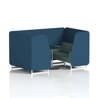 Brixworth Booth With Black Table In Two Tone