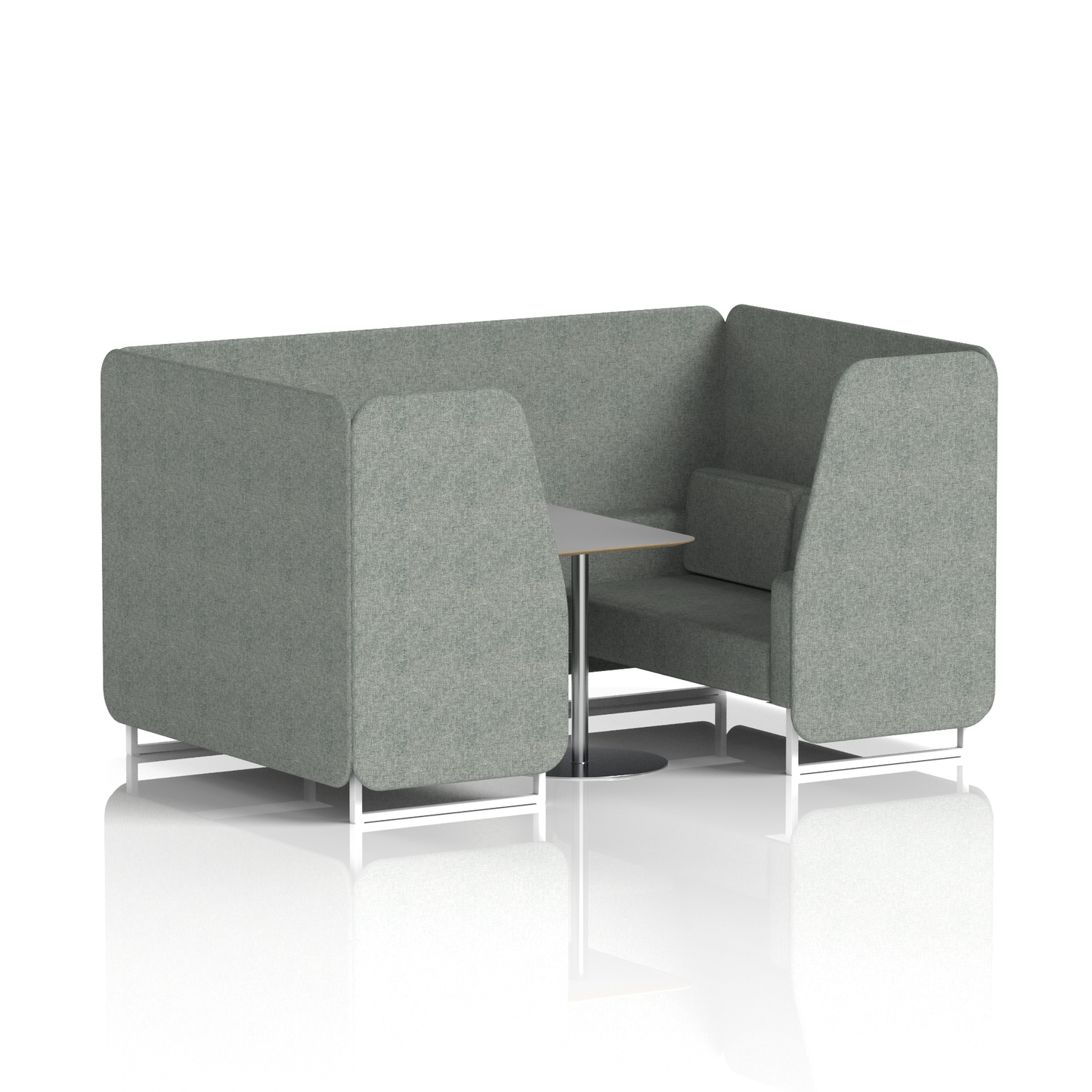 Brixworth Booth With Grey Table In Single Tone