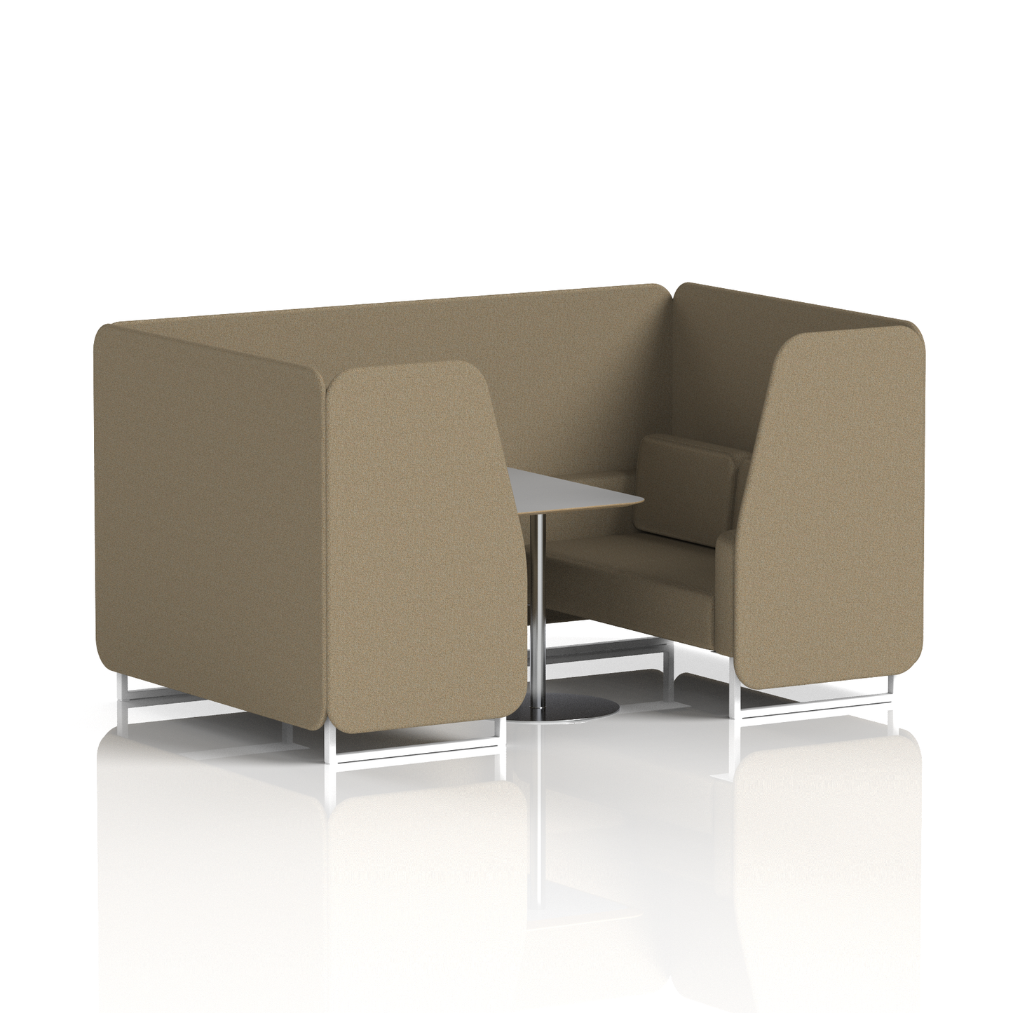 Brixworth Booth With Grey Table In Single Tone