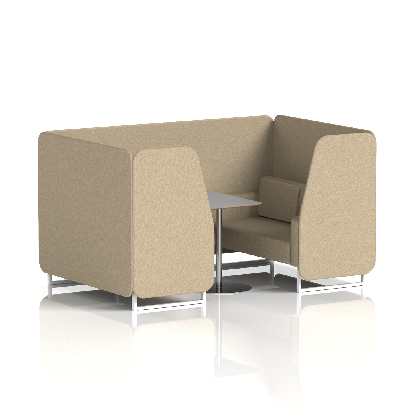 Brixworth Booth With Grey Table In Single Tone
