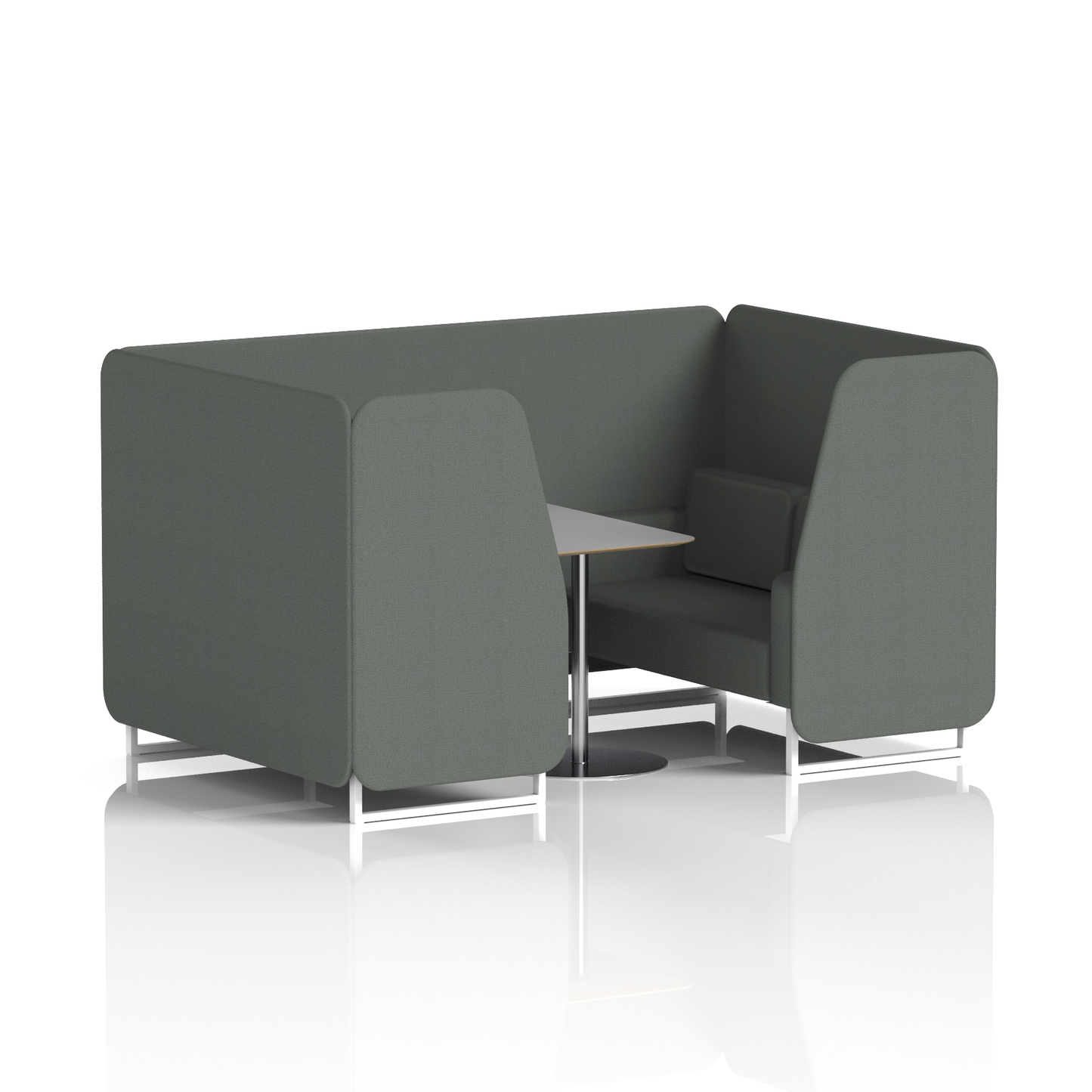 Brixworth Booth With Grey Table In Single Tone