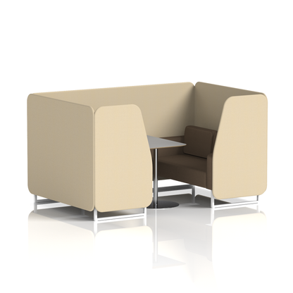 Brixworth Booth With Grey Table In Two Tone
